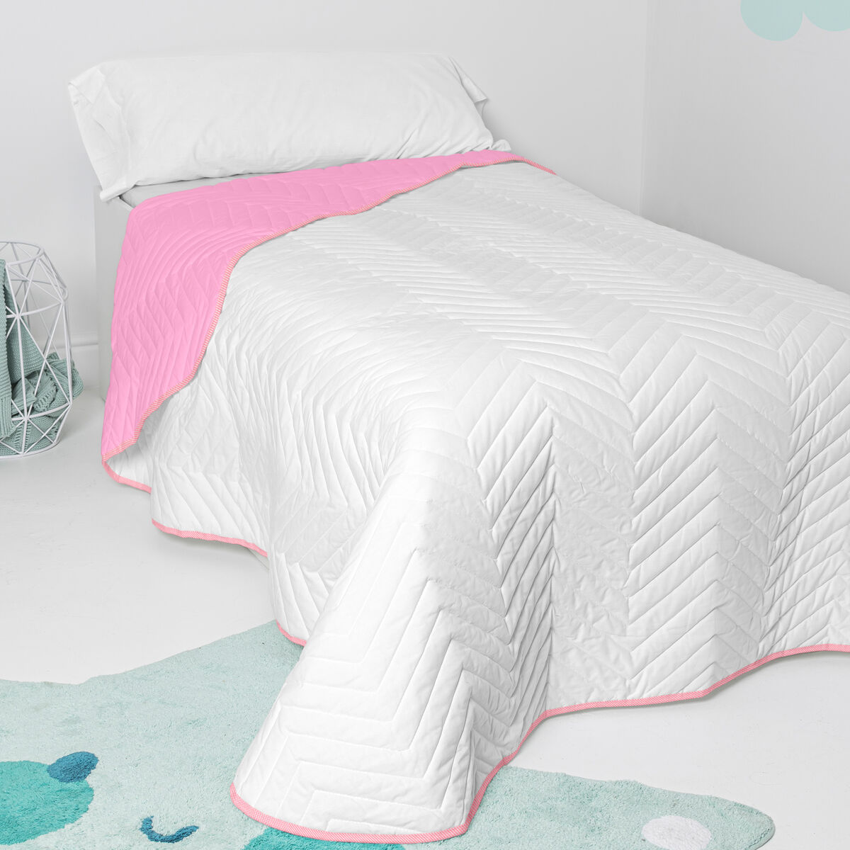 Sprei HappyFriday Basic Kids Arista Roze 200 x 260 cm